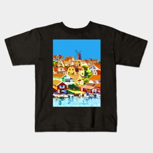 Fiskebäckskil Swedish Fishing Village Kids T-Shirt